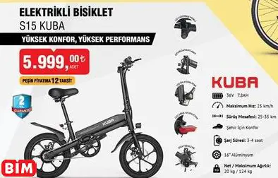 S15 KUBA ELEKTRİKLİ BİSİKLET S15 KUBA ELEKTRİKLİ BİSİKLET